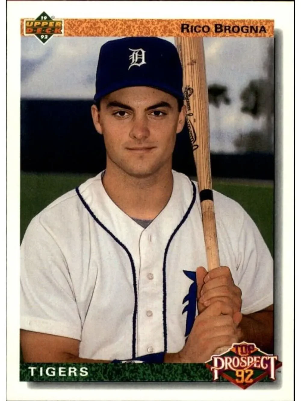 Rico Brogna 1992 Upper Deck MLB #74 Top Prospect Baseball Card Detroit Tigers